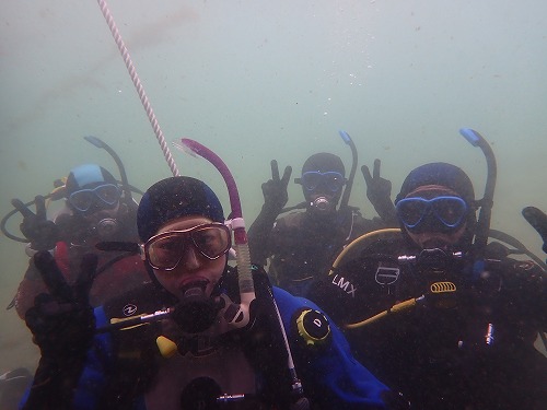 兵庫県ダイビングツアー【4人で協力してダイバー認定✨✨】3/21